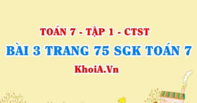 Bài 3 trang 75 SGK Toán 7 Chân trời sáng tạo tập 1